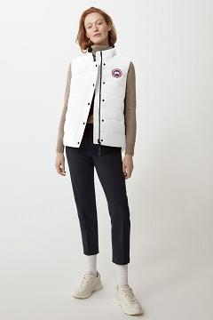 Chamarras Canada Goose Mujer Outlet - Freestyle Chalecos Blancos PD6790145